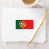Étiquette Drapeau du Portugal (En situation)