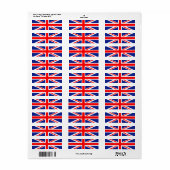 Étiquette Drapeau du Royaume-Uni (Feuille entière)