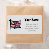Étiquette Drapeau du Royaume-Uni (En situation)