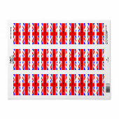 Étiquette Drapeau du Royaume-Uni VE jour 2025 (Feuille entière)