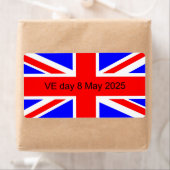 Étiquette Drapeau du Royaume-Uni VE jour 2025 (En situation)