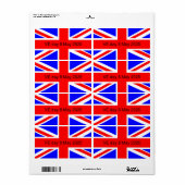 Étiquette Drapeau du Royaume-Uni VE jour 2025 (Feuille entière)
