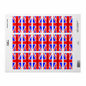 Étiquette Drapeau du Royaume-Uni VE jour 2025 (Feuille entière)