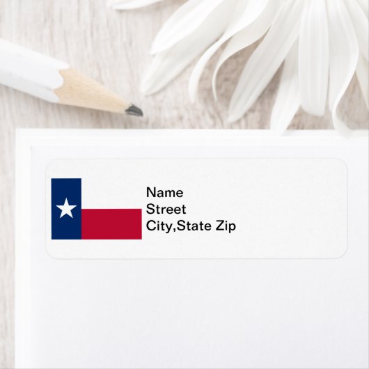 Étiquette Drapeau du Texas (En situation)