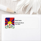 Étiquette Drapeau du Tibet libre (En situation)