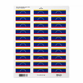 Étiquette Drapeau du Venezuela (Feuille entière)