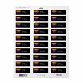 Étiquette Drapeau du Venezuela de Black Grunge (Feuille entière)