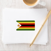 Étiquette drapeau du Zimbabwe (En situation)