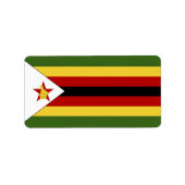 Étiquette drapeau du Zimbabwe (Devant)