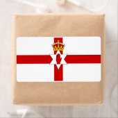 Étiquette Drapeau d'ulster d'Irlande du Nord (En situation)