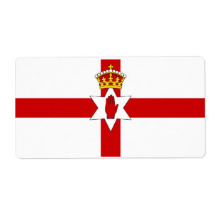 Étiquette Drapeau d'ulster d'Irlande du Nord