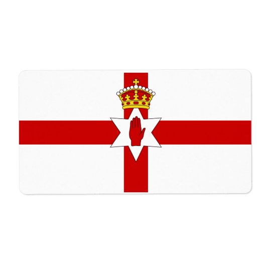 Étiquette Drapeau d'ulster d'Irlande du Nord (Devant)