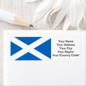 Étiquette Drapeau écossais (En situation)