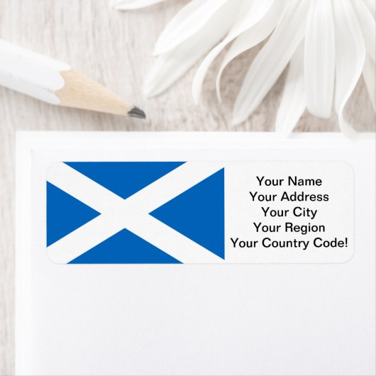 Étiquette Drapeau écossais (En situation)