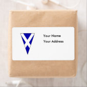 Étiquette Drapeau écossais : Triangle de Bunting (En situation)