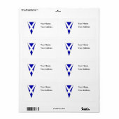 Étiquette Drapeau écossais : Triangle de Bunting (Feuille entière)