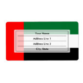 Étiquette Drapeau émirati (Devant)