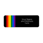 Étiquette DRAPEAU EN COURBE - STRIPES - couleurs LGBT (Devant)