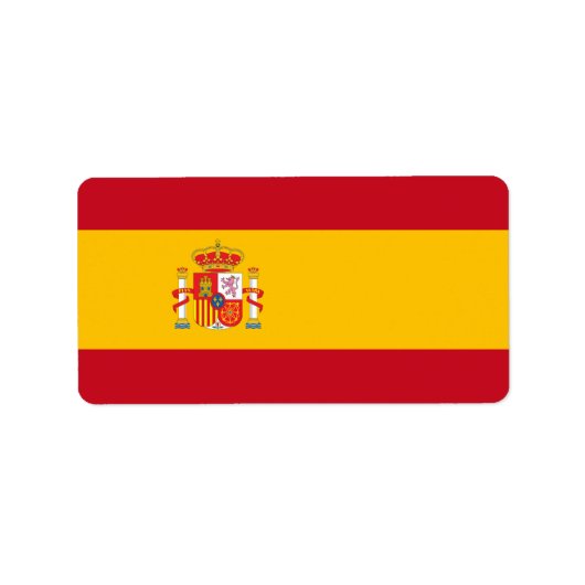 Étiquette Drapeau espagnol (Devant)