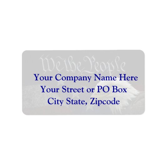 Étiquette Drapeau et aigle des États-Unis (Devant)