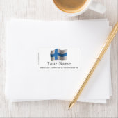 Étiquette Drapeau Finlande (En situation)