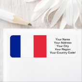 Étiquette Drapeau français (En situation)