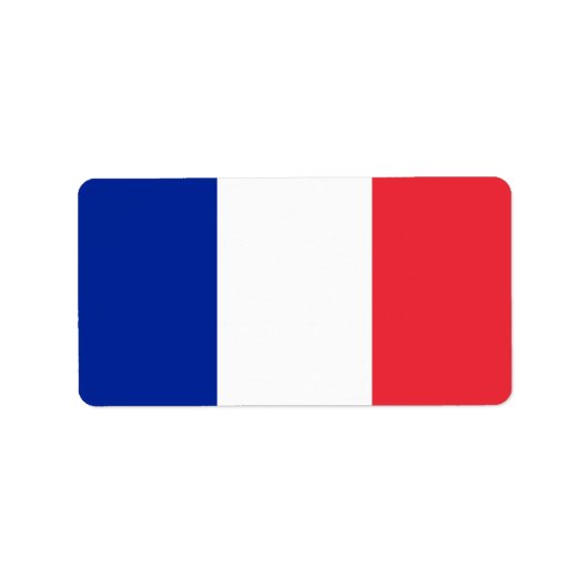 Étiquette Drapeau français (Devant)