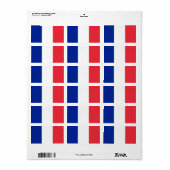 Étiquette Drapeau français (Feuille entière)