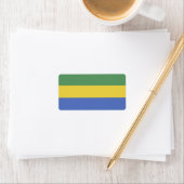 Étiquette Drapeau Gabon (En situation)