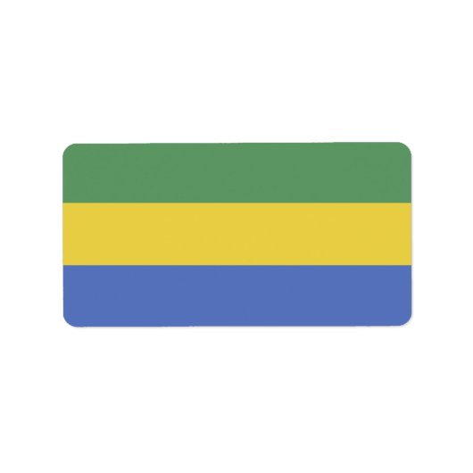 Étiquette Drapeau Gabon (Devant)