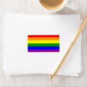 Étiquette Drapeau gay pride / Drapeau arc-en-ciel (En situation)