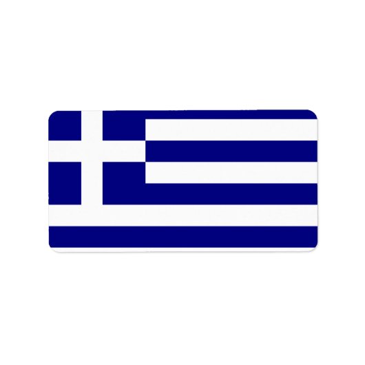 Étiquette Drapeau grec (Devant)