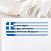 Étiquette Drapeau grec (En situation)