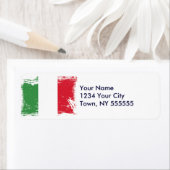 Étiquette Drapeau Grunge Italie (En situation)