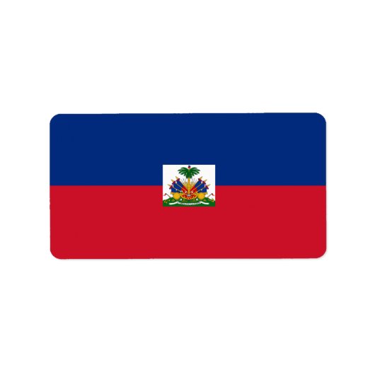 Étiquette Drapeau Haïti (Devant)