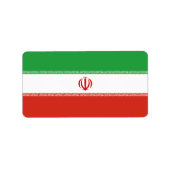 Étiquette Drapeau iranien (Devant)