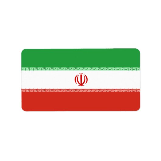 Étiquette Drapeau iranien (Devant)