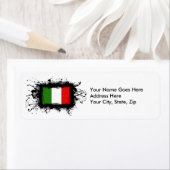 Étiquette Drapeau Italie (En situation)