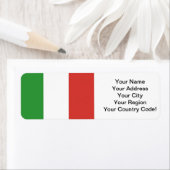 Étiquette Drapeau italien (En situation)