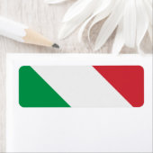 Étiquette Drapeau italien (En situation)