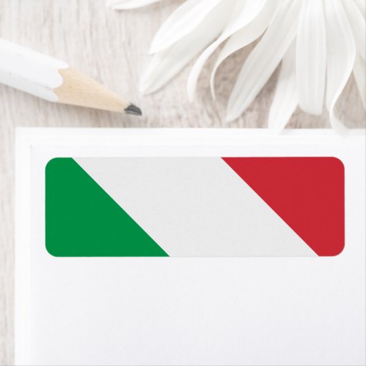 Étiquette Drapeau italien (En situation)