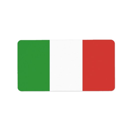 Étiquette Drapeau italien (Devant)