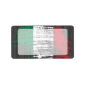 Étiquette Drapeau italien cool (Devant)