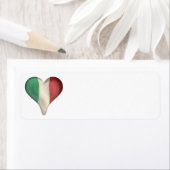 Étiquette Drapeau Italien Dans Un Coeur (En situation)