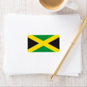 Étiquette Drapeau jamaïcain (En situation)