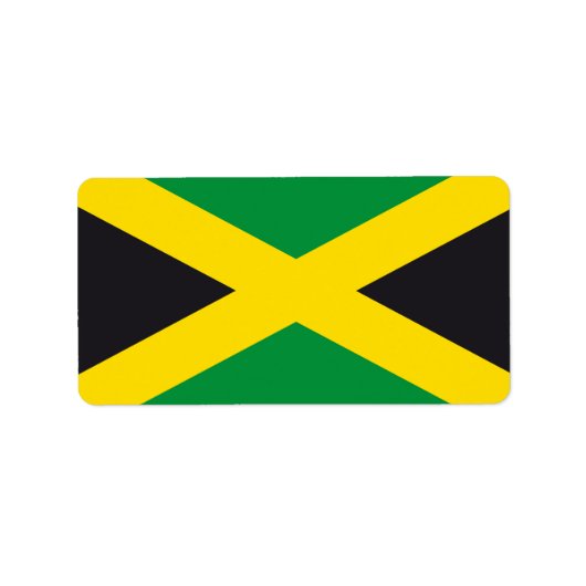 Étiquette Drapeau jamaïcain (Devant)