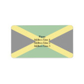 Étiquette Drapeau jamaïcain (Devant)