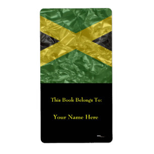 Étiquette Drapeau jamaïcain - Crinké