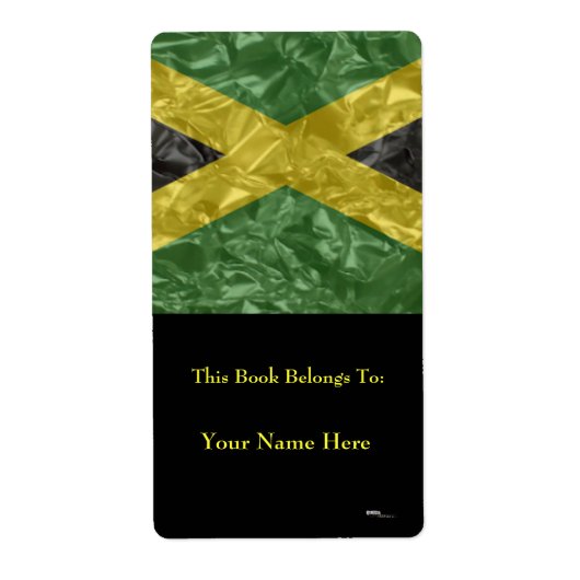 Étiquette Drapeau jamaïcain - Crinké (Devant)