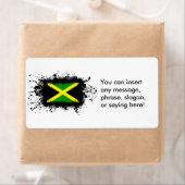 Étiquette Drapeau Jamaïque (En situation)
